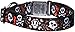 Buckle-Down Seatbelt Buckle Dog Collar - Girlie Skull Black/Red - 1