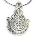Silver Amulet Pendant with Chain 1.75 inches