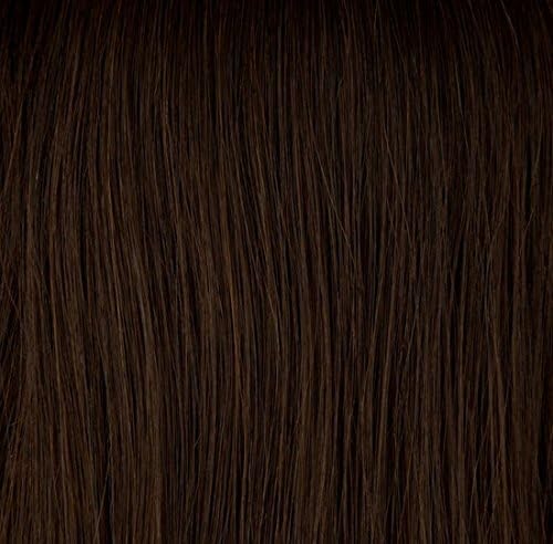 New Milano Collection Wavy Style Hat Fall Wig 20" - 22" Long Premium Human Hair Comfort Strap Fit - Brown #4 Clearance + Discontinued