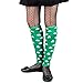 St. Patrick's Day All Over Shamrocks Leg Warmers (Green with White Shamrocks)