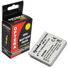 Opteka NB-4L 1800mAh Ultra High Capacity Li-ion Battery Pack for Canon PowerShot SD1100 IS, SD1000, SD960 IS, SD780 IS, SD750, SD630, SD600, SD450, SD430, SD400, SD300, SD200, SD40, SD30, TX1