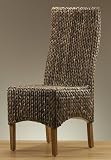 High Back Grass Chair with Light Solid Mango Legs (sold in Pairs only)