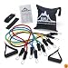 Black Mountain Products Resistance Band Set with Door Anchor, Ankle Strap, Exercise Chart, and Resistance Band Carrying Case