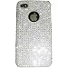 icover iPhone4�p�P�[�X SWAROVSKI CRYSTAL �z���C�g