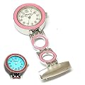 The Olivia Collection Backlight White Dial Pink Nurses Fob Watch TOC03