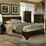 Full Low Profile Sleigh Bed in Cappuccino