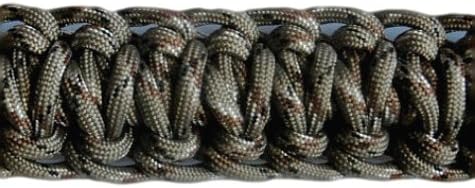550 Paracord Survival Belt with Plastic Side-Release Buckle (Desert Camo, Large)