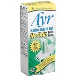 Ayr Saline Nasal Gel No-drip Sinus Spray With Soothing Aloe Vera, 0.75-Ounce Spray Bottles (Pack of 3)