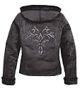 Harley-Davidson® Women's Stargazer Faux Shearling Jacket-LIMITED EDITION. Embroidery and Appliqué. Black 97510-10VW; Brick Red 97511-10VW; Off-White 97509-10VW