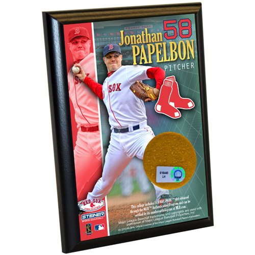 MLB Boston Red Sox Jonathan Papelbon 4-by-6-Inch Dirt Plaque