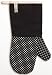 Le Creuset Silicone Textiles Oven Mitt Black And Cream 14 Inch