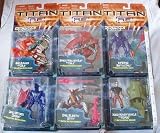 Titan A.E - Set of 6 figures - Inferno Battle Dej, Arc Runner and Cale, Drej Attack Drone, Drej Blastin Stith, X200 Hover Vehicle and Korso & Spacer walker suit and Cale - Made by Hasbro in 2000IMAGE