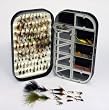 Fly Box + 100 Assorted Fly Fishing Fly Package
