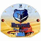 NBA Memphis Grizzlies High Definition Clock ? Backboard Shaped