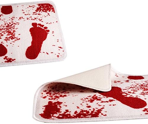 ActionFly Colour Bloody Foot Print Non-slip Doormat Blood Bath Bath Mat (MODE 1)