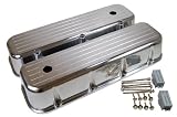 Racer Performance 1965-95 Chevy Big Block 396-427-454-502 Tall Polished Aluminum Valve Covers - Ball Milled