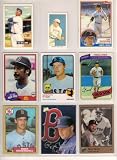 Boston Red Sox Hall of Famers and Heros (9) Card Baseball Reprint Lot (Ted Williams) (Tris Speaker) (Carl Yastrzemski) (Jim Rice) (Carlton Fisk) (Fred Lynn) (Mike Greenwell Rookie) (Roger Clemens) (Wade Boggs)