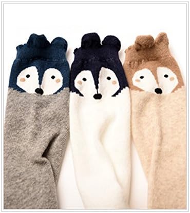 Lace Ruffles and Bow Knee High Socks For 1Y - 12Y (9-10 YR, 3Pairs Raccoon Socks)