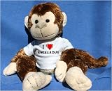 Plush Monkey (Spunky Monkey) toy with I Love Enceladus