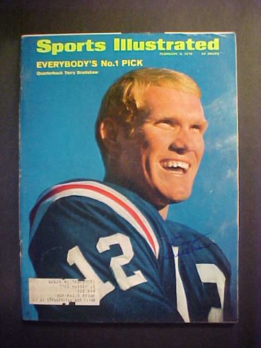Terry Bradshaw Pittsburgh Steelers Autographed February 9, 1970 Sports Illustrated Magazine
