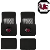 USC University of South Carolina Gamecocks Car Truck SUV Front & Rear Seat Carpet Floor Mats - 4PC