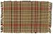 Durable Hand Woven 100% Cotton Colorful Cream and Dark Green Plaid Placemat 12x18 Inches Set / 6