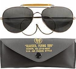 Smoke Lenses US Air Force Style Aviator Sunglasses