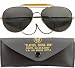 Smoke Lenses - US Air Force Style Aviator Sunglasses - w/Case