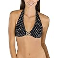 Xhilaration&reg; Juniors Polka Dot Peace Halter Top - Black /Multi Color Dots