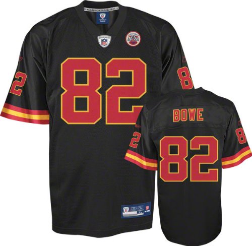 Dwayne Bowe Black Reebok NFL Replica Kansas City Chiefs Jersey