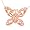 10k Rose Gold Diamond Butterfly Pendant (1/10 cttw, I-J Color, I3 Clarity)
