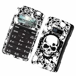 LG enV2 VX9100 VX-9100 Rubberized Snap On Protector Hard Case Image Cover "Skullerific" Design