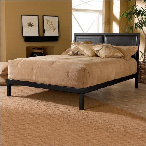Full Hillsdale Sawyer Modern Leather Upholstered Platform Bed