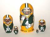 NFL Football GREEN BAY PACKERS * Super Bowl Championships * or any team Russian Nesting doll 5 pcs / 6 in