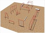 Sport Play 511-215 Complete 12 Unit Fitness Course - Galvanized
