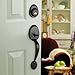 Dynasty Hardware COL-HER-100-12PR Colorado Front Door Handleset, Aged Oil Rubbed Bronze, with Heritage Lever, Right Hand