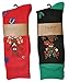Fine Fit Mens Novelty Print Socks | 2 Pair Set | Trouser Socks | Casual | Crew