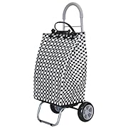 Trolley Dolly Basket Weave Tote, Black Shopping Grocery Foldable Cart Picnic Beach