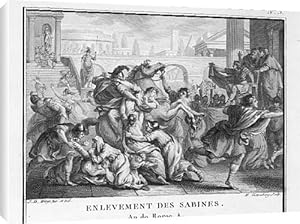 Rape (abduction) of the Sabine women by Romans Canvas Prints