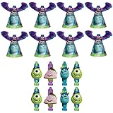 Disney Pixar Monsters University Birthday Party Favors Pack Including Blowouts, and Party Cone Hats - 8 Guests