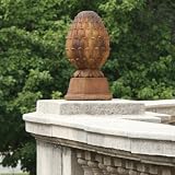 19" Fiber Stone Pinecone Britannia Garden Finial - Sandstone