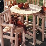 Rustic Natural Cedar 02009C 42in. Looks Table Outdoor Bistro