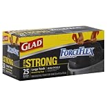 Glad ForceFlex Drawstring Trash Bags, Extra Strong, 30 Gallon 25 Ct.