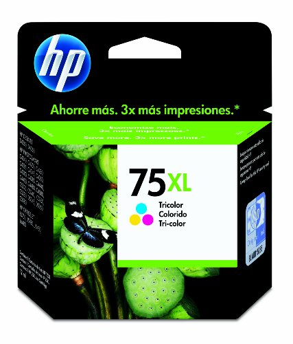 Original HP 75XL Tricolor Ink Cartridge in Retail Packaging
