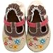 Robeez Infant/Toddler Organic Lady Bug T-Strap Soft Sole,Cream,18-24 Months (6.5-8 M US Toddler)