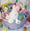 Deluxe Kids Purple Easter Gift Basket - Candy, Games, Coloring, Activites, FUN! And a Webkinz Lil Kinz Rabbit