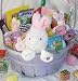 Deluxe Kids Purple Easter, Birthday, Get Well Soon, Big Sister, Big Brother Gift Basket - Candy, Games, Coloring, Activites, FUN! And a Webkinz Lil Kinz Rabbit