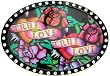 Ed Hardy Black Roses Tattoo Belt Buckle