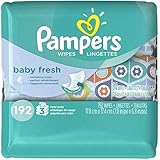 Pampers Baby Fresh Wipes 3x Travel Pack, 192 Count