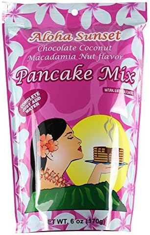 Chocolate Coconut Macadamia Nut Pancake Mix 6 oz Bag by Aloha Sunset by Aloha Sunset